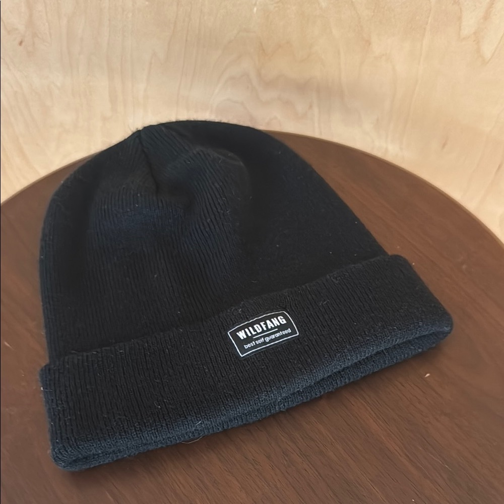 Wildfang Black Knit Beanie